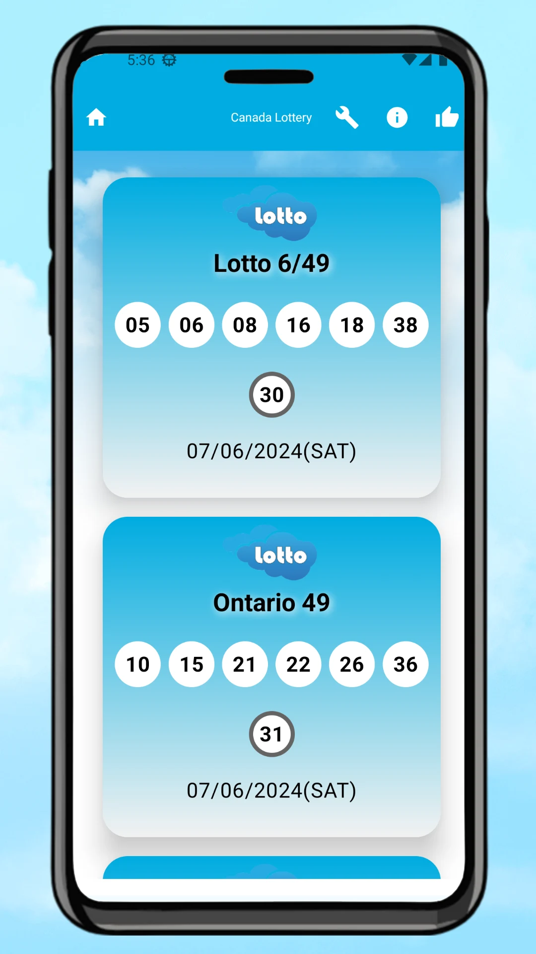 Lotto Cloud screenshot